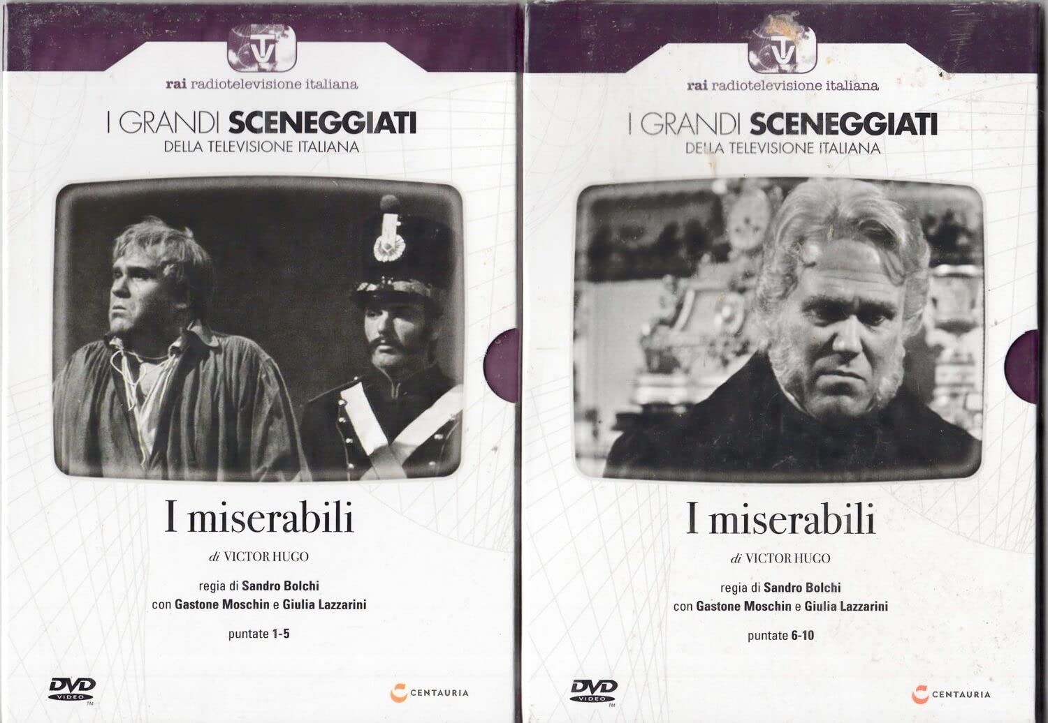 TeknoFilm - 4 DVD – Sceneggiati RAI: I MISERABILI (Opera completa - 10 puntate) di Sandro Bolchi (1964) - CENTAURIA