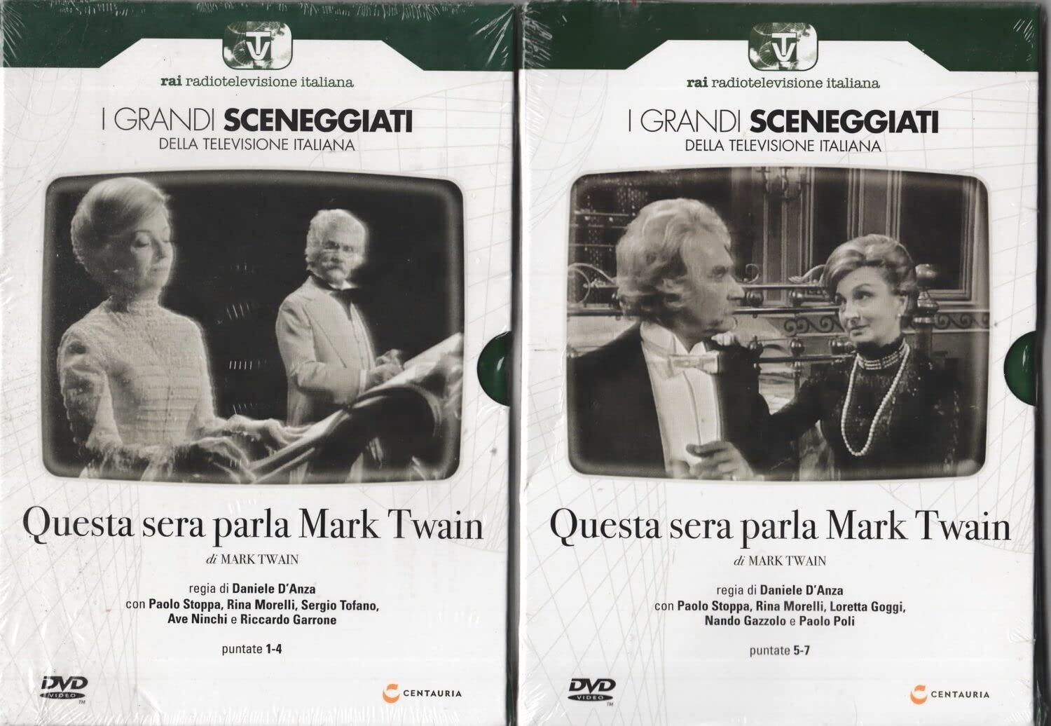 TeknoFilm - 4 DVD – Sceneggiati RAI: QUESTA SERA PARLA MARK TWAIN (Opera completa - 7 puntate) di Daniele D'Anza (1968) - CENTAURIA