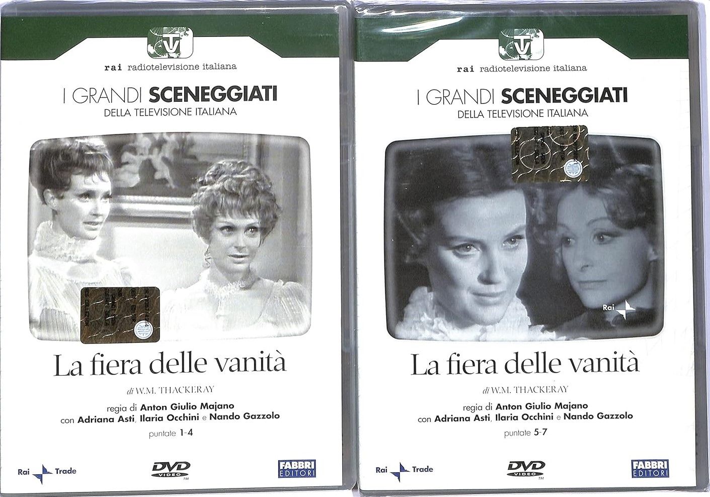 TeknoFilm - 4 DVD – Sceneggiati RAI: LA FIERA DELLE VANITA' (Opera completa - 7 puntate) di Anton Giulio Majano (1967) - FABBRI EDITORI