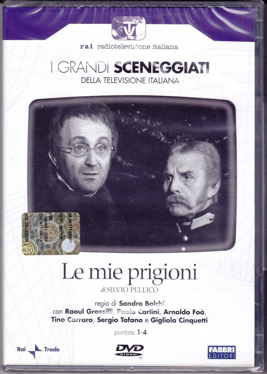 TeknoFilm - 2 DVD – Sceneggiati RAI: LE MIE PRIGIONI (Opera completa - 4 puntate) di Sandro Bolchi (1968) - FABBRI EDITORI