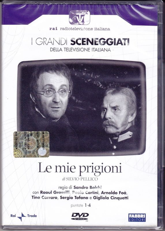 TeknoFilm - 2 DVD – Sceneggiati RAI: LE MIE PRIGIONI (Opera completa - 4 puntate) di Sandro Bolchi (1968) - FABBRI EDITORI