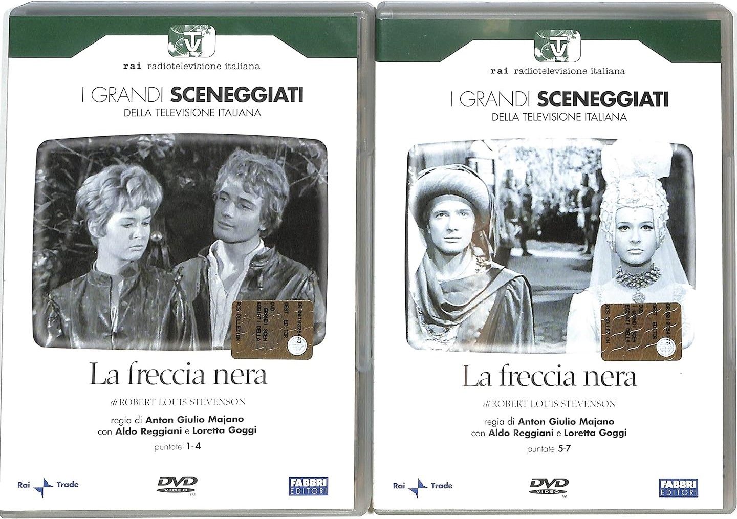 TeknoFilm - 4 DVD – Sceneggiati RAI: LA FRECCIA NERA (Opera completa - 7 puntate) di Anton Giulio Majano (1968) - FABBRI EDITORI