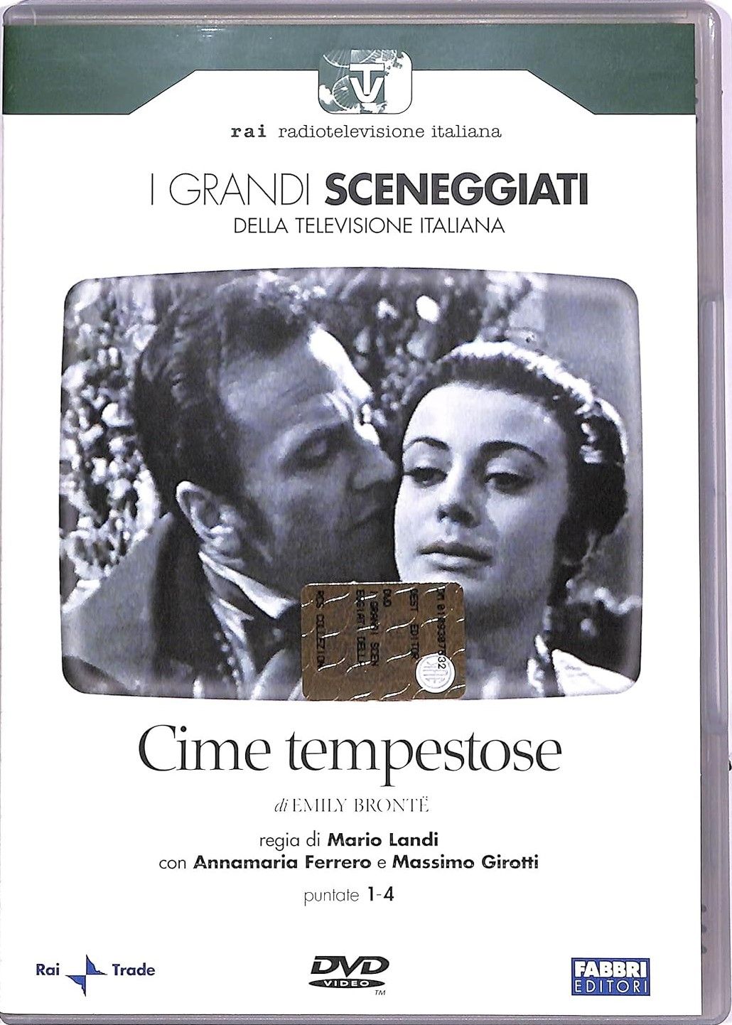 TeknoFilm - 2 DVD – Sceneggiati RAI: CIME TEMPESTOSE (Opera completa - 4 puntate) di Mario Landi (1956) - FABBRI EDITORI