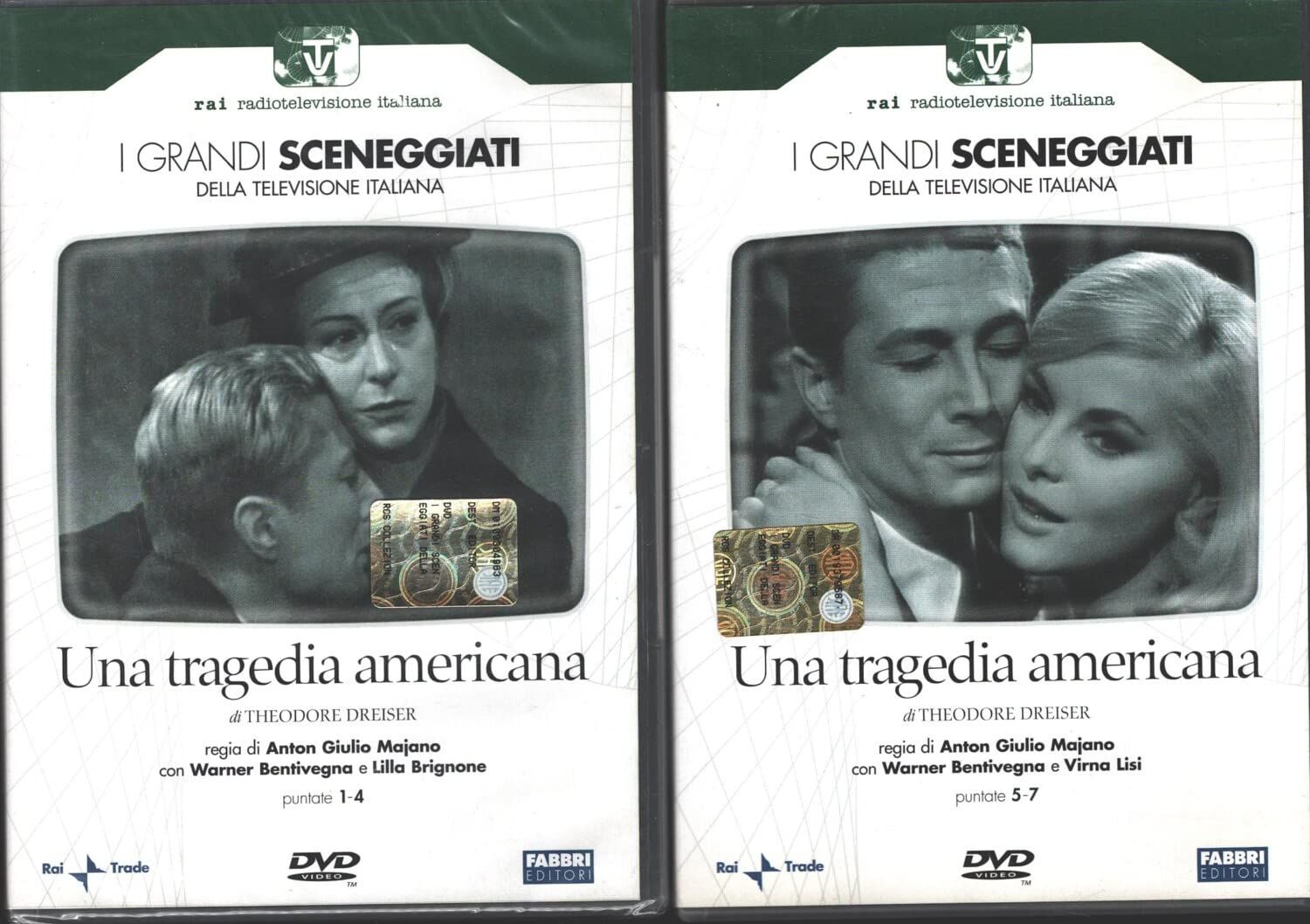 TeknoFilm - 4 DVD – Sceneggiati RAI: UNA TRAGEDIA AMERICANA (Opera completa - 7 puntate) di Anton Giulio Majano (1978) - FABBRI EDITORI