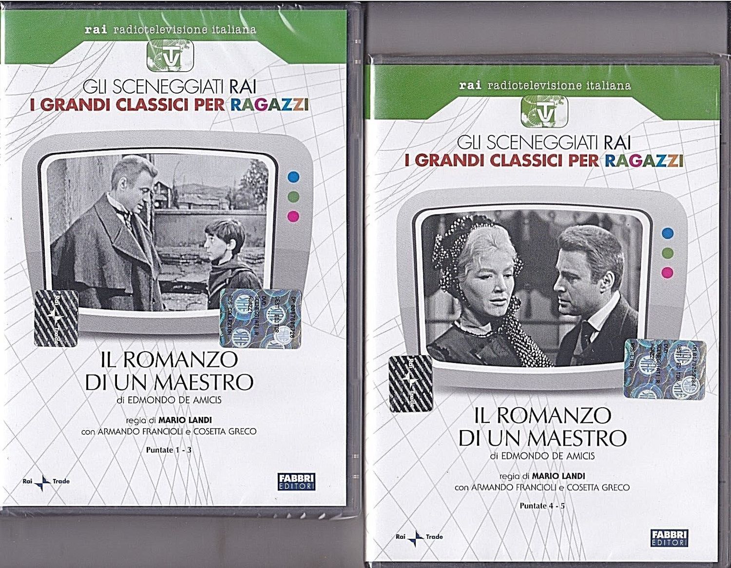 TeknoFilm - 2 DVD – Sceneggiati RAI: IL ROMANZO DI UN MAESTRO (Opera completa - 5 puntate) di Mario Landi (1959) - FABBRI EDITORI