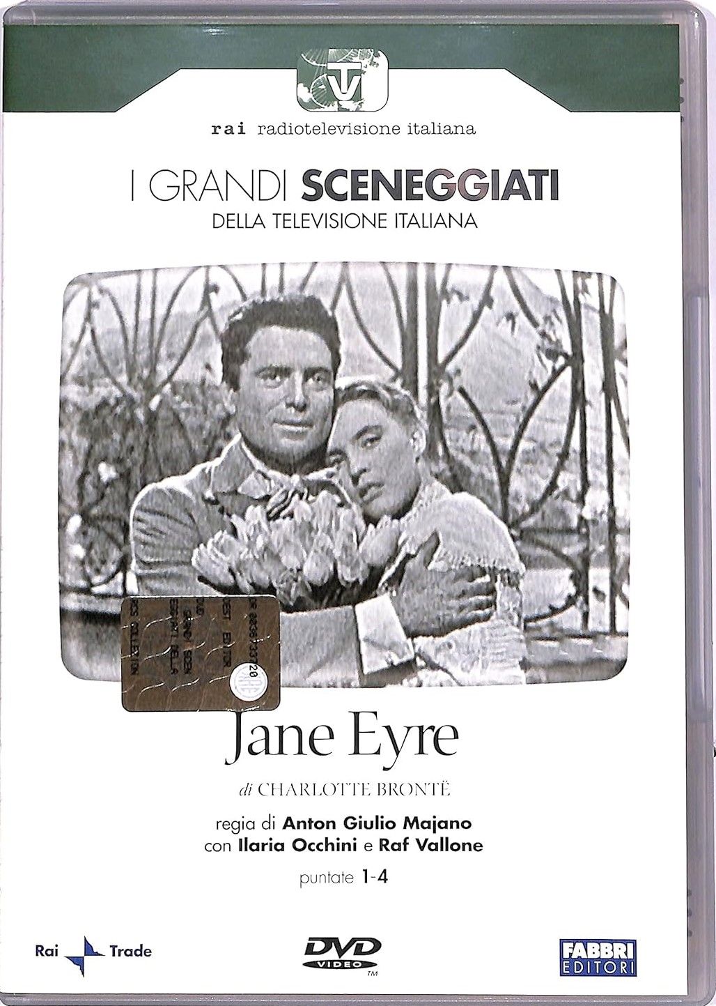 TeknoFilm - 2 DVD – Sceneggiati RAI:  JANE EYRE (Opera completa - 4 puntate) di Anton Giulio Majano (1957) - FABBRI EDITORI