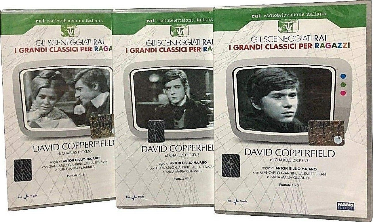 TeknoFilm - 3 DVD – Sceneggiati RAI: DAVID COPPERFIELD (Opera completa - 8 puntate) di Anton Giulio Majano (1965) - FABBRI EDITORI