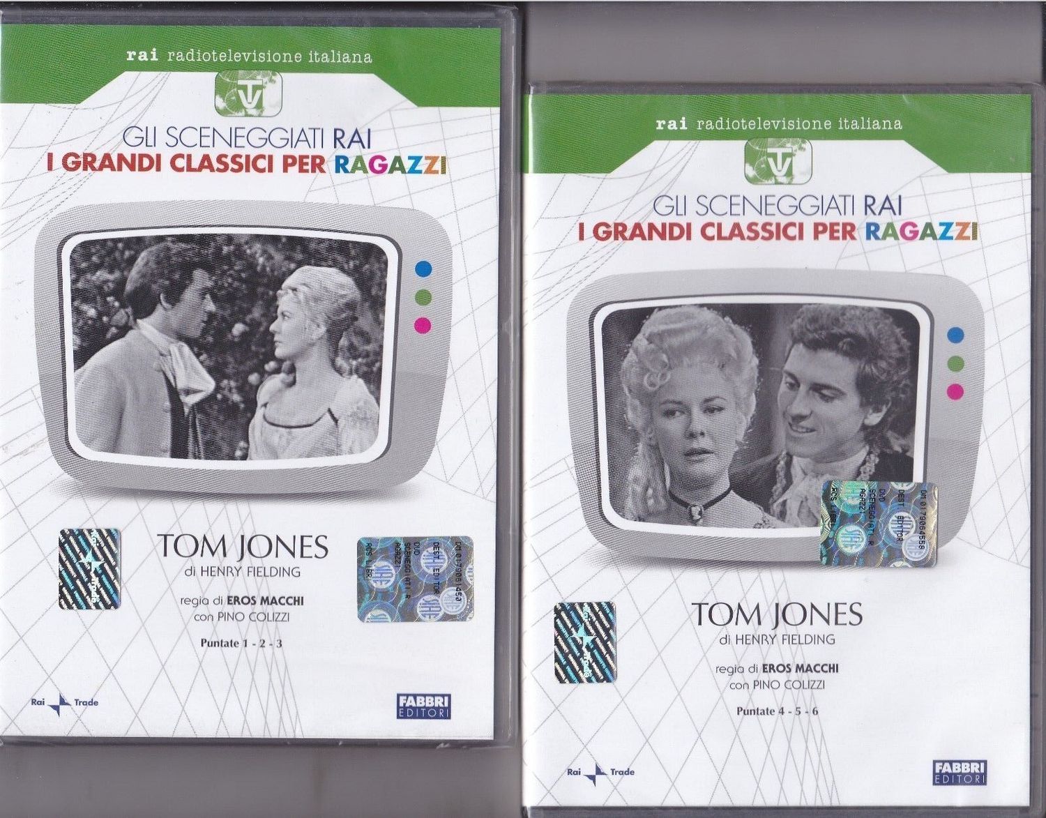 TeknoFilm - 2 DVD – Sceneggiati RAI: TOM JONES (Opera completa - 6 puntate) di Eros Macchi (1960) - FABBRI EDITORI
