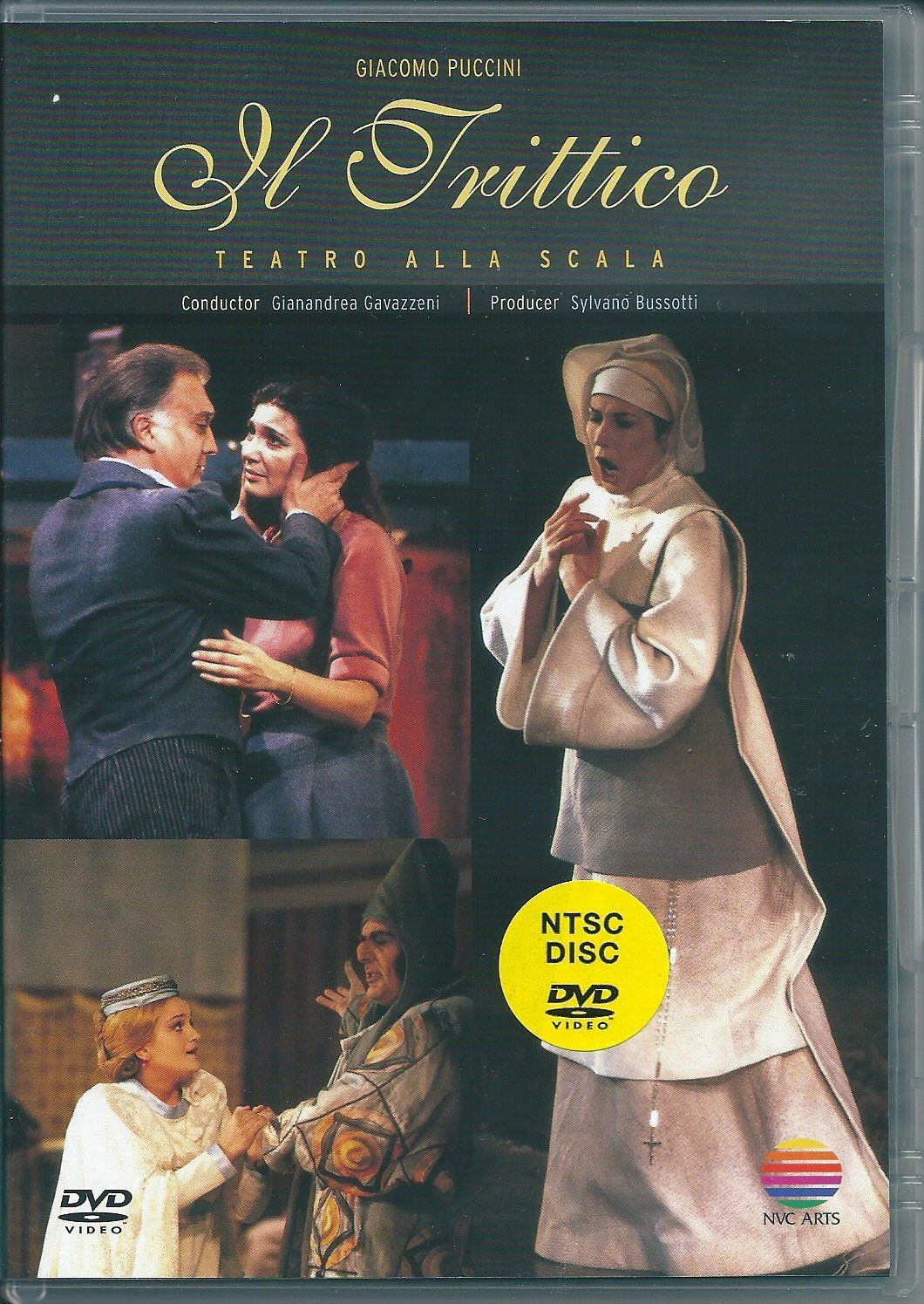 TeknoFilm - DVD (NTSC) – Giacomo Puccini: IL TRITTICO (Il tabarro + Suor Angelica + Gianni Schicchi) Teatro della Scala di Milano di Brian Large (1983) - WARNER BROS