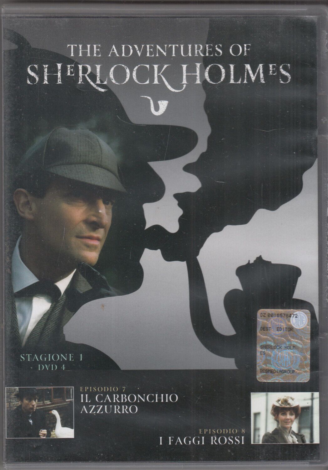 TeknoFilm - DVD - THE ADVENTURES OF SHERLOCK HOLMES Stag. 01 Vol. 04 (Il carbonchio azzurro + I faggi rossi) 1984 - RCS PERIODICI