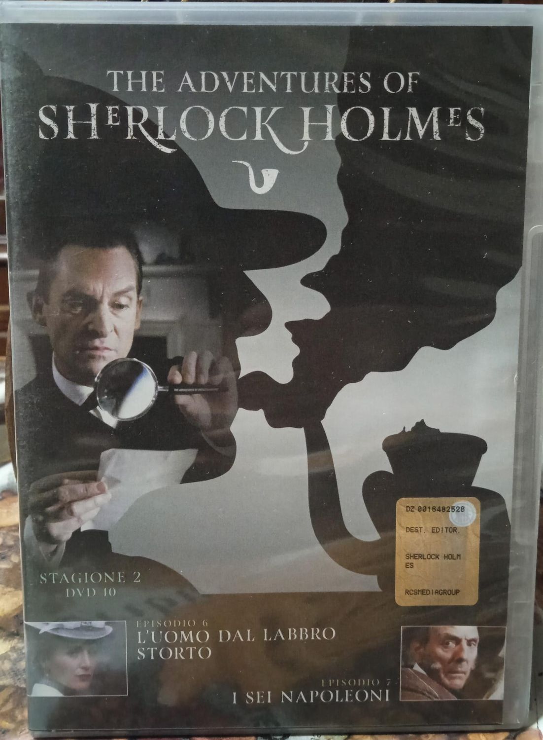 TeknoFilm - DVD - THE ADVENTURES OF SHERLOCK HOLMES Stag. 02 Vol. 10 (L'uomo dal labbro storto + I sei Napoleoni) 1986 - RCS PERIODICI