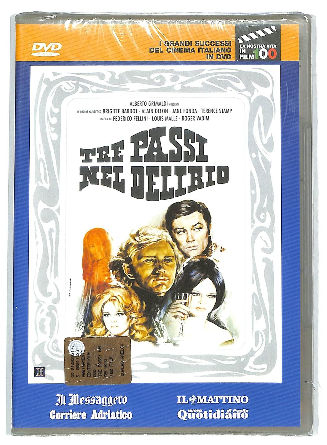 TeknoFilm - DVD - TRE PASSI NEL DELIRIO di Federico Fellini, Louis Malle e Roger Vadim (1968) - IL MESSAGGERO