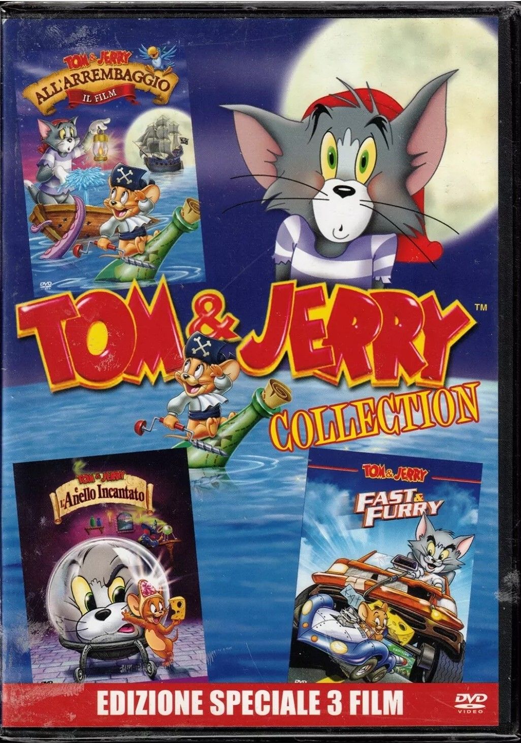 TeknoFilm - 3 DVD - TOM & JERRY COLLECTION - 3 Film: ALL'ARREMBAGGIO (2006) + L'ANELLO INCANTATO (2001) + FAST & FURRY (2005) - ‎WARNER BROS