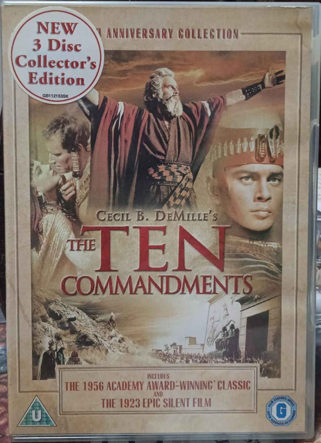 TeknoFilm - Box 3 DVD (Lingua  Italiana - Collector's Edition) - THE TEN COMANDAMENTS (I DIECI COMANDAMENTI) Doppia versione di Cecil B. DeMille (1923 e 1956) - PARAMOUNT
