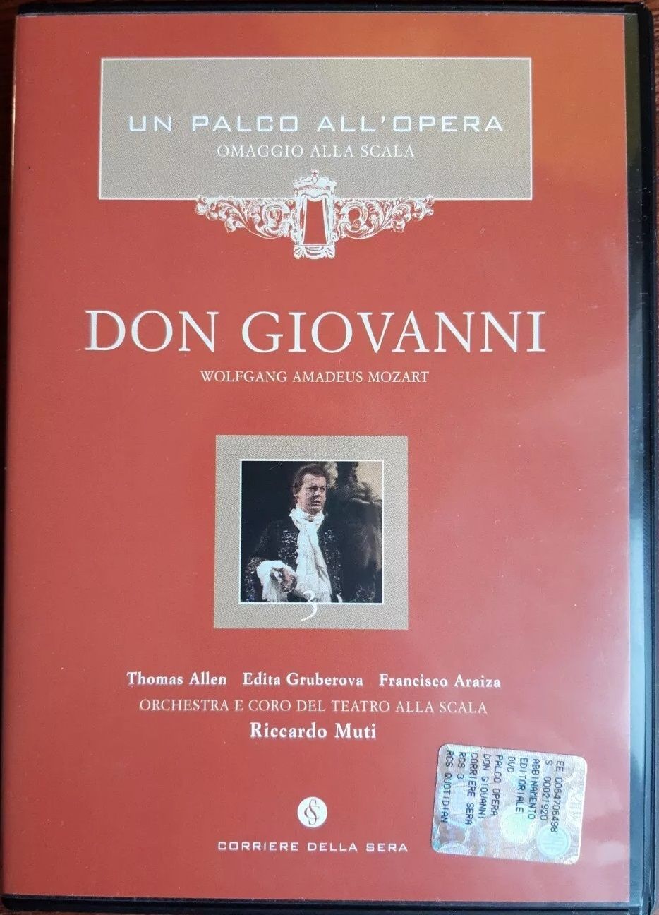 TeknoFilm - DVD - UN PALCO ALL'OPERA Vol. 03 - Wolfgang Amadeus Mozart: DON GIOVANNI (Teatro della Scala di Milano) di Carlo Battistoni (1987) - CORRIERE DELLA SERA