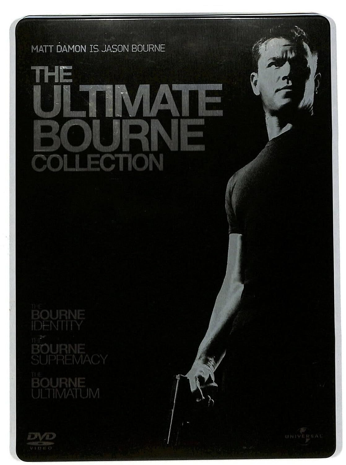 TeknoFilm - Box 3 DVD (Steelbook) - THE ULTIMATE BOURNE COLLECTION: THE BOURNE IDENTITY di D. Liman (2002) + THE BOURNE SUPREMACY di P. Greengrass (2004) + THE BOURNE ULTIMATUM di P. Greengrass (2007)