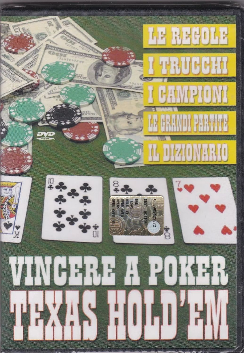 TeknoFilm - DVD – VINCERE A POKER TEXAS HOLDEM - Le regole, i trucchi, i campioni, le grandi partite, il dizionario (2007) - OPEN GAME