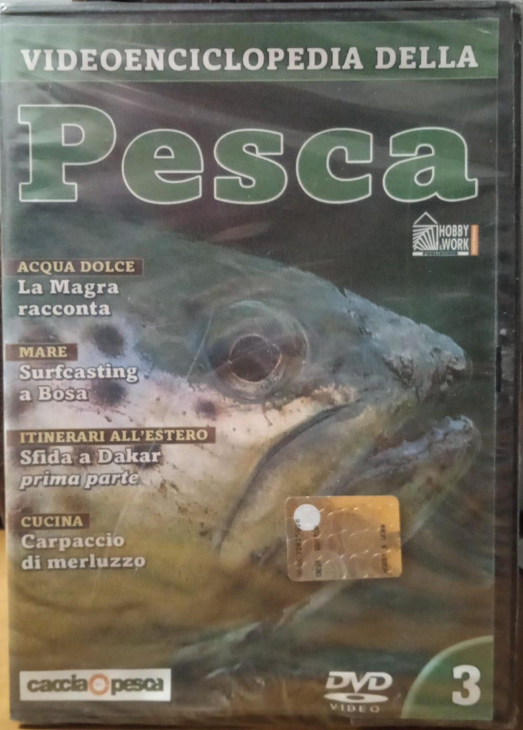 TeknoFilm - DVD - VIDEOENCICLOPEDIA DELLA PESCA Vol. 03 (ACQUA DOLCE, MARE, ITINERARI ALL'ESTERO, CUCINA) 2006 - HOBBY & WORK
