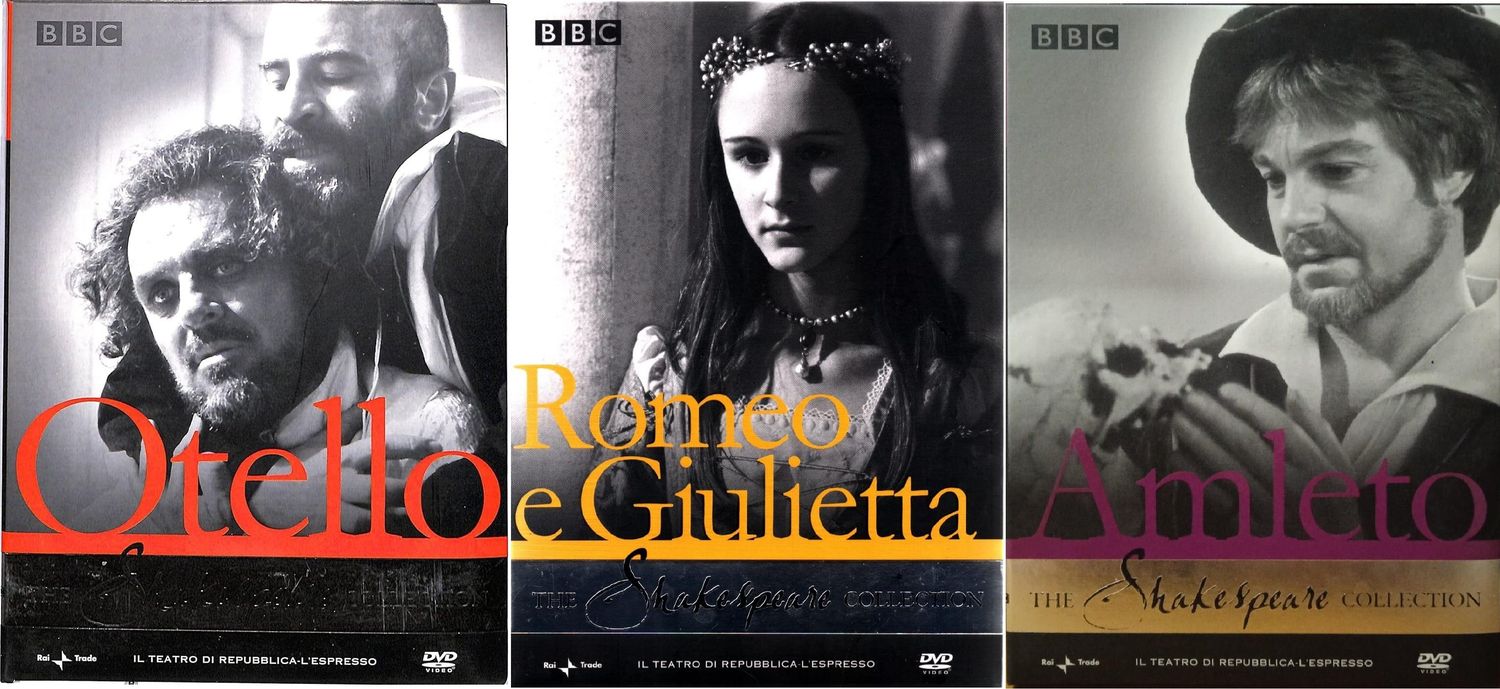 TeknoFilm - 3 DVD – The Shakespeare collection (OTELLO + AMLETO + ROMEO E GIULIETTA) di A.A.V.V. (1996) - REPUBBLICA/L'ESPRESSO