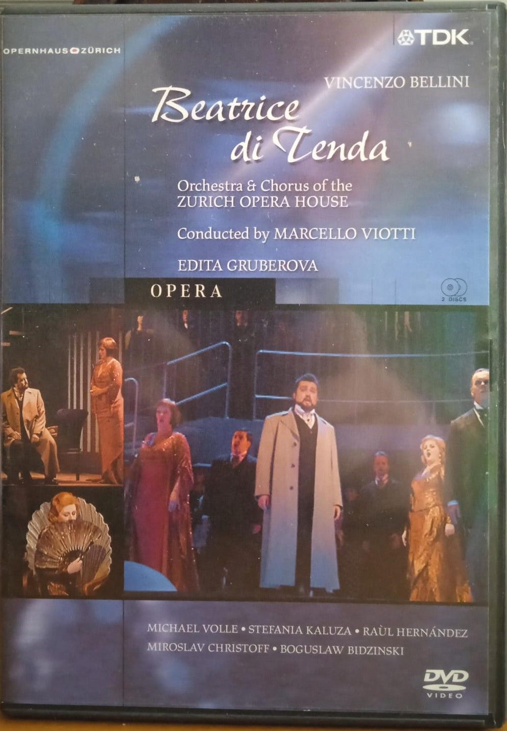 TeknoFilm - 2 DVD – Vincenzo Bellini: BEATRICE DI TENDA (Orchestra e Coro of the Zurich Opera House) di Yves André Hubert (2001) - TDK