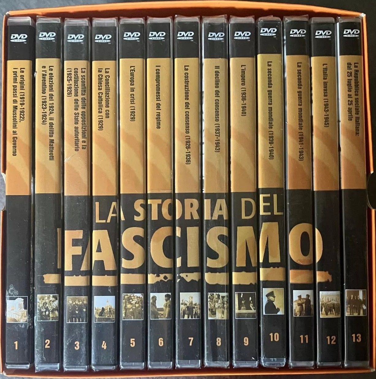 TeknoFilm - Box 13 DVD (Opera completa) – LA STORIA DEL FASCISMO - LA STORIA DI CHI C'ERA, PER CHI C'ERA - GAZZETTA DELLO SPORT
