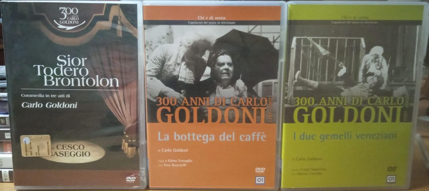 TeknoFilm - 3 DVD – LE COMMEDIE DI CARLO GOLDONI - SIOR TODERO BRONTOLON (1969) + LA BOTTEGA DEL CAFFE' (1973) + I 2 GEMELLI VENEZIANI (1978) di Barbara Cupisti - 01 DISTRIBUTION