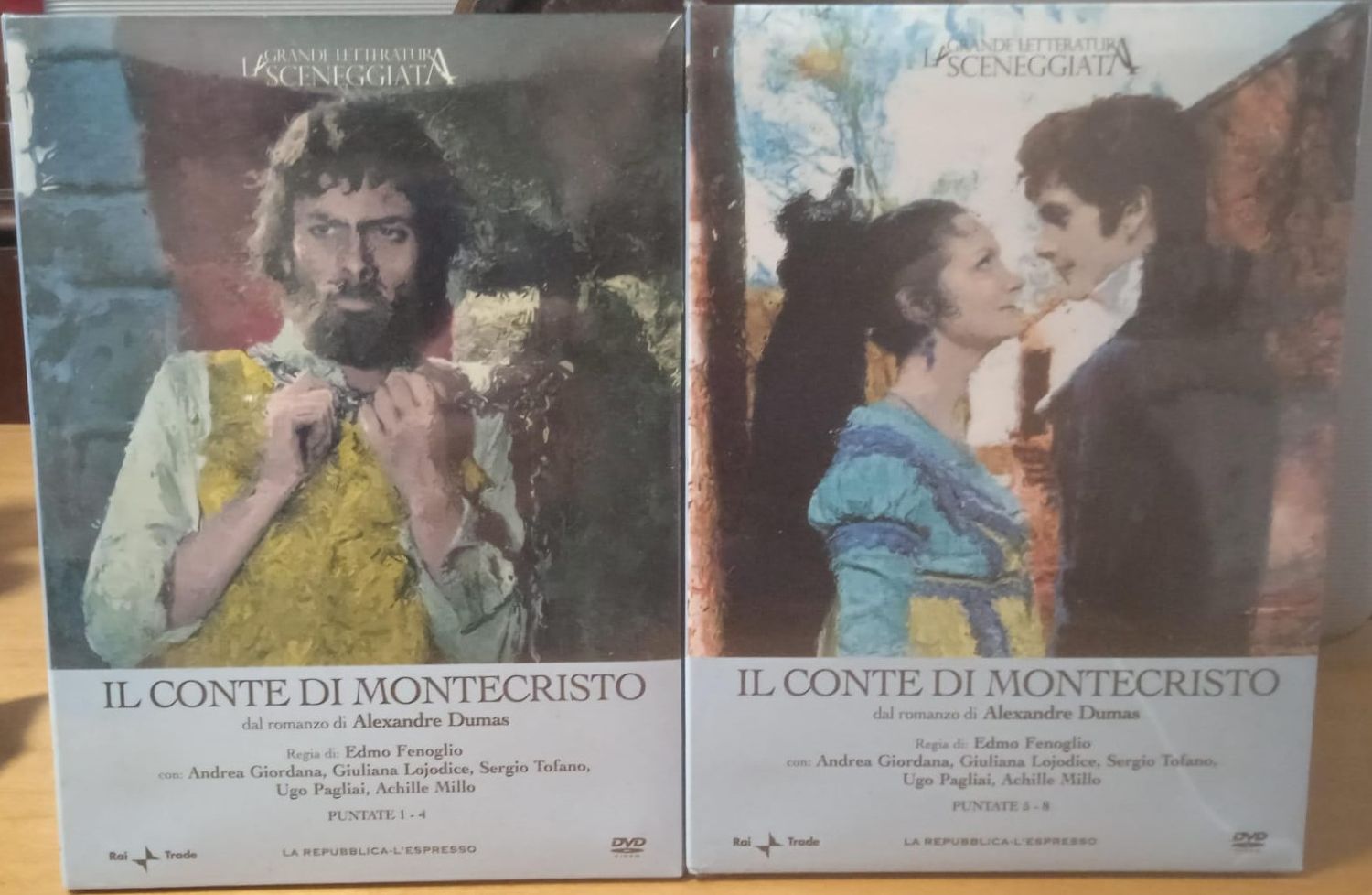 TeknoFilm - 2 DVD – Sceneggiati RAI: IL CONTE DI MONTECRISTO (Opera completa - 8 puntate) di Edmo Fenoglio (1966) - REPUBBLICA/L'ESPRESSO