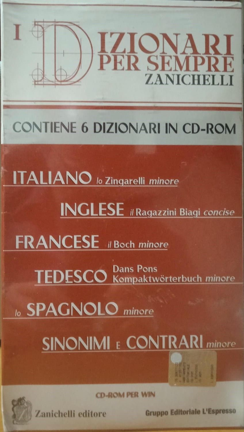 TeknoFilm - 6 CDRom – I dizionari per sempre della Zanichelli (2003) - REPUBBLICA/L'ESPRESSO