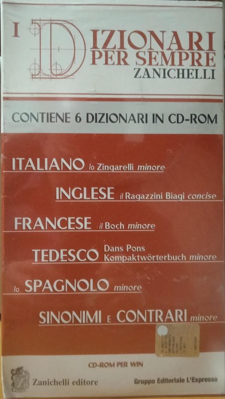 TeknoFilm - 6 CDRom – I dizionari per sempre della Zanichelli (2003) - REPUBBLICA/L'ESPRESSO