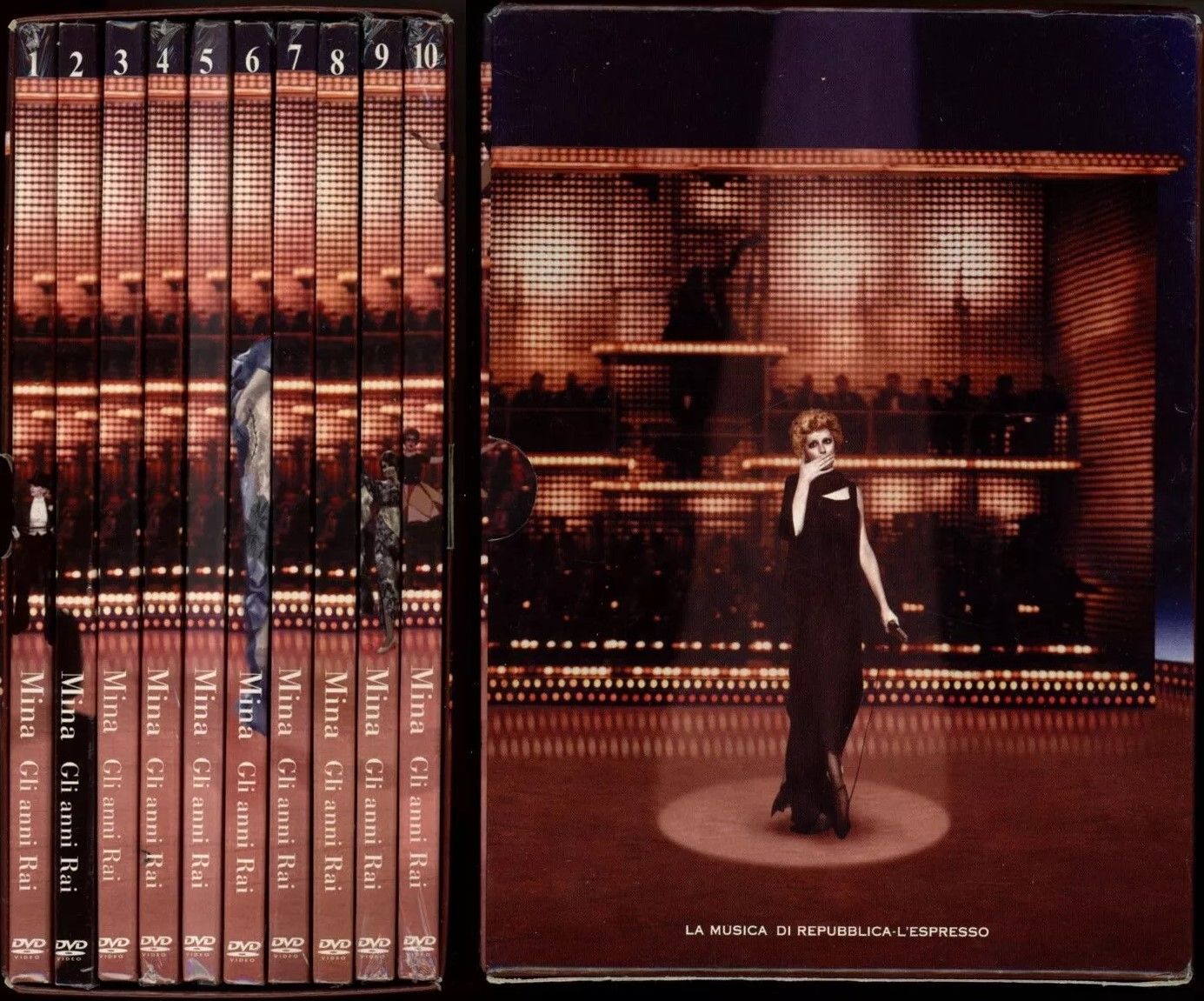 TeknoFilm - Box 10 DVD (Opera completa) - MINA - GLI ANNI RAI di A.A.V.V. (2008) - REPUBBLICA/L'ESPRESSO