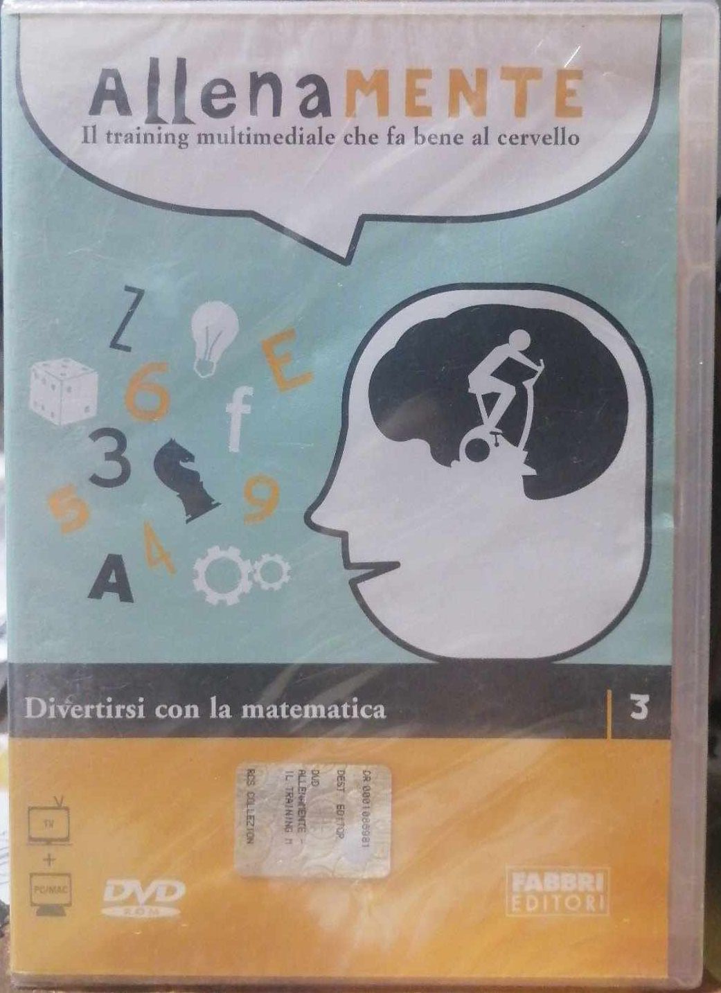 TeknoFilm - DVDRom – ALLENAMENTE - IL TRAINING MULTIMEDIALE CHE FA BENE AL CERVELLO - Divertirsi con la matematica Vol. 3 di Mario Chemella (2008) - FABBRI EDITORI