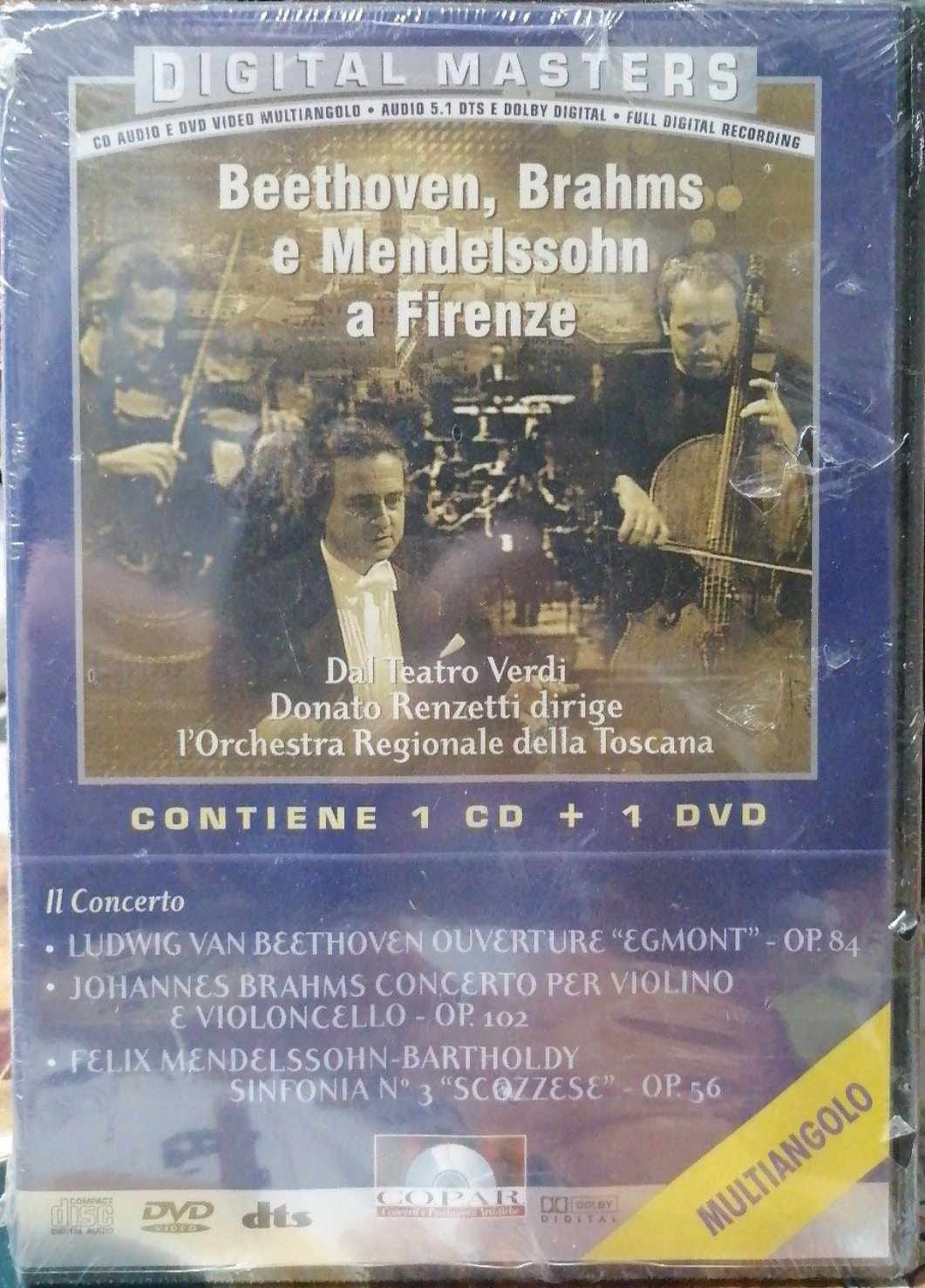 TeknoFilm -  DVD + CD – BEETHOVEN BRAHMS E MENDELSSONH A FIRENZE (2001) - ALFADEDIS