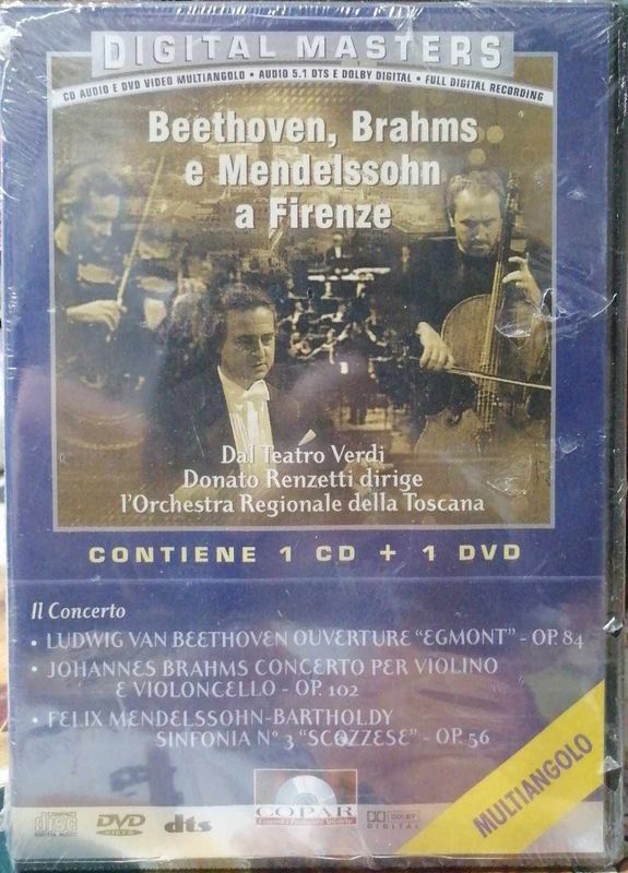 TeknoFilm -  DVD + CD – BEETHOVEN BRAHMS E MENDELSSONH A FIRENZE (2001) - ALFADEDIS