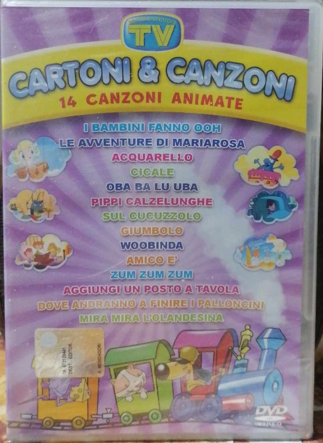 TeknoFilm - DVD – CARTONI & CANZONI - 14 CANZONI ANIMATE (Colore Viola) - 2009 TV SORRISI E CANZONI
