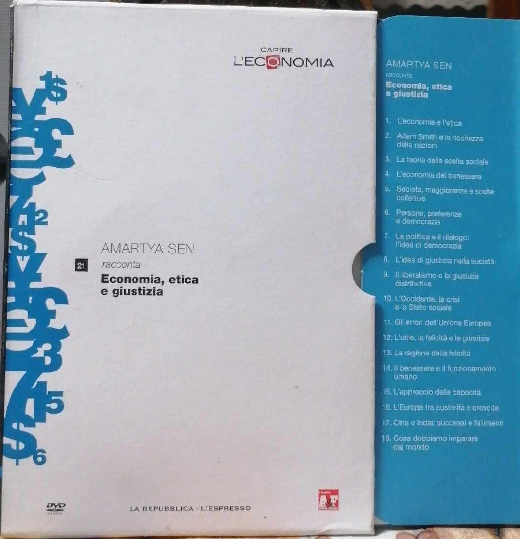 TeknoFilm - DVD – CAPIRE L'ECONOMIA Vol. 21 - AMARTYA SEN racconta economia, etica e giustizia (2013) - REPUBBLICA/L'ESPRESSO