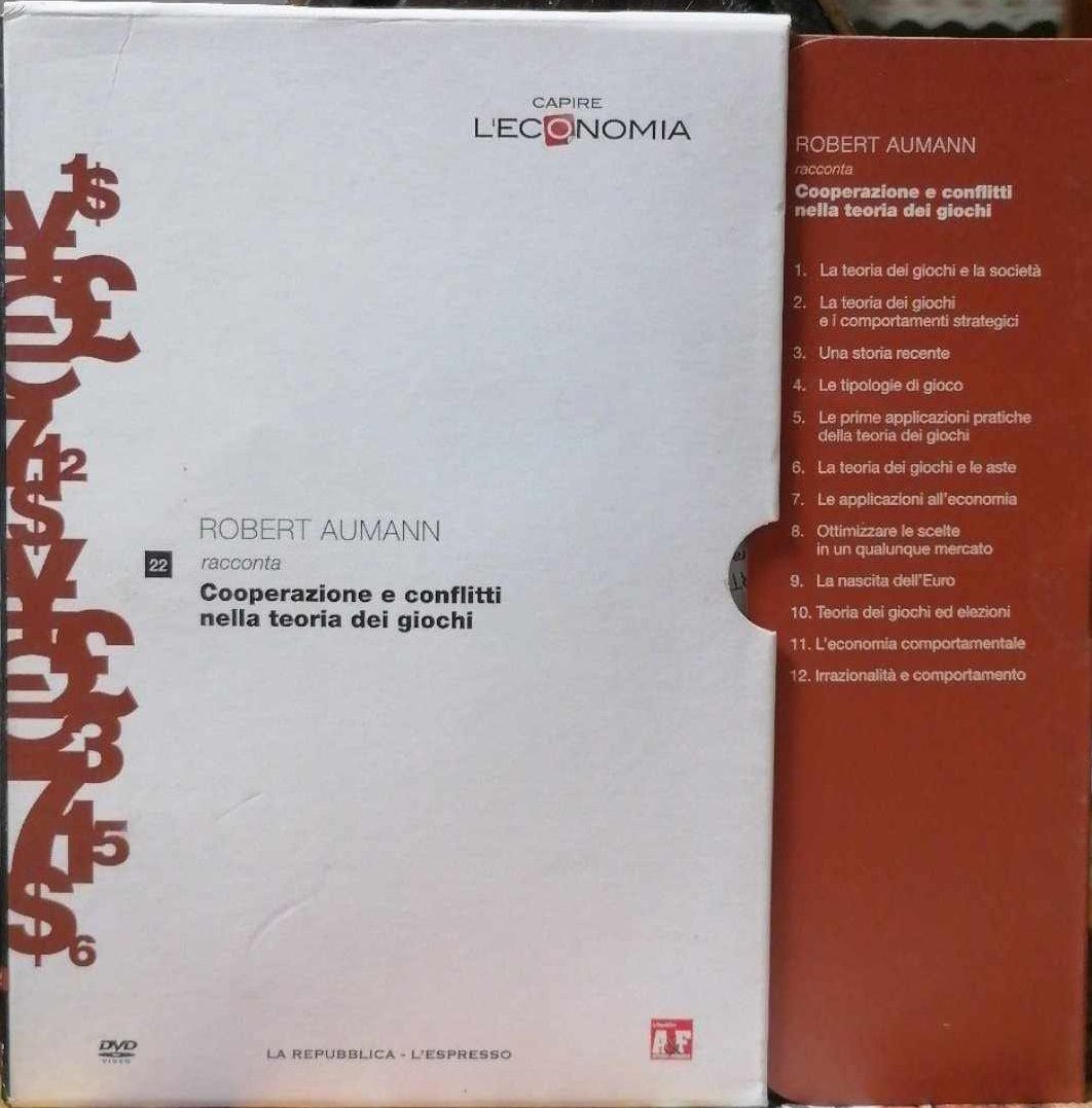 TeknoFilm - DVD – CAPIRE L'ECONOMIA Vol. 22 - ROBERT AUMANN racconta cooperazione e conflitti nella teoria dei giochi (2013) - REPUBBLICA/L'ESPRESSO