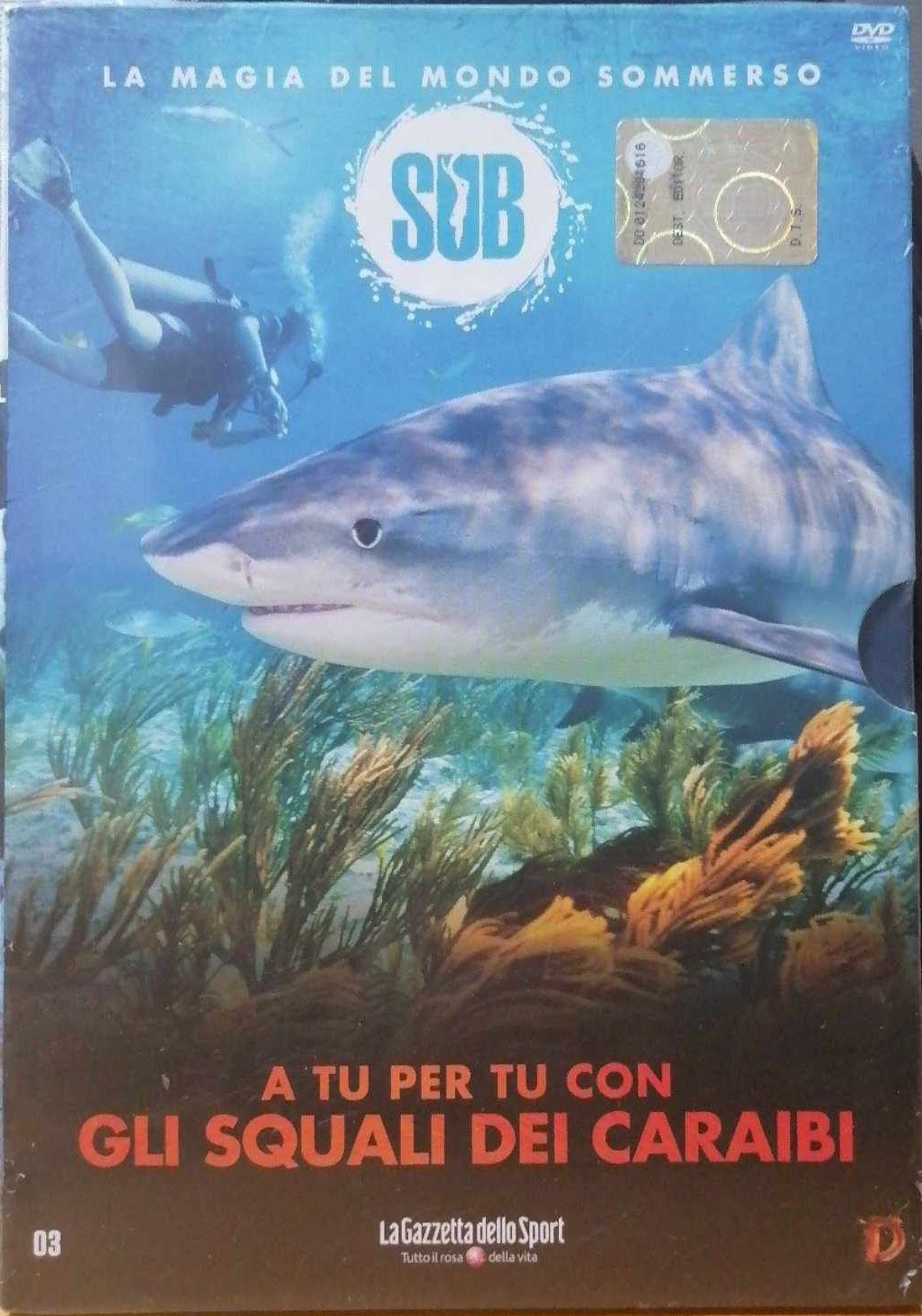 TeknoFilm -  DVD - La magia del mondo sommerso SUB Vol. 03 - A TU PER TU CON GLI SQUALI DEI CARAIBI di A.A.V.V. (2013) - GAZZETTA DELLO SPORT