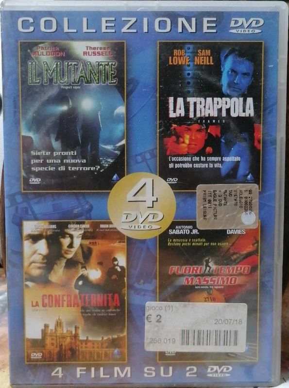 TeknoFilm - 2 DVD (4 Film) Il mutante + La trappola + La confraternita + Fuori tempo massimo - PRISM