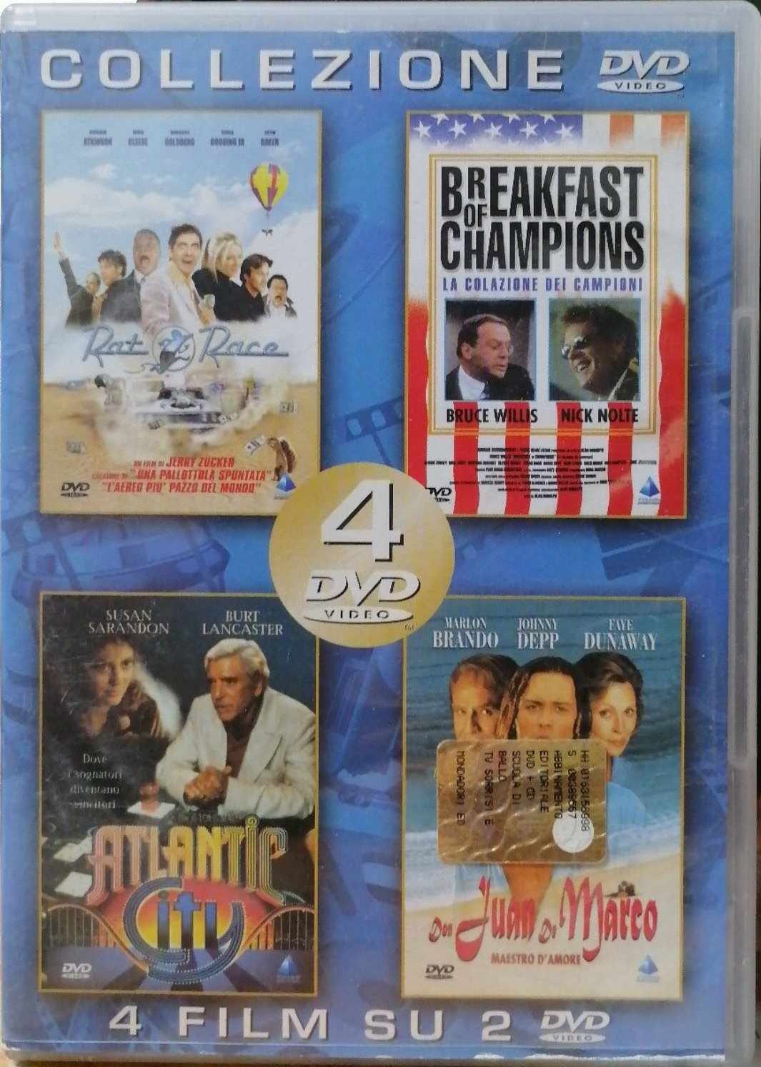 TeknoFilm - 2 DVD (4 Film) Rat race + Breakfast of champions + Atlantic city + Juan De Marco - PRISM