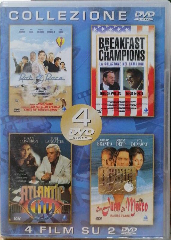 TeknoFilm - 2 DVD (4 Film) Rat race + Breakfast of champions + Atlantic city + Juan De Marco - PRISM