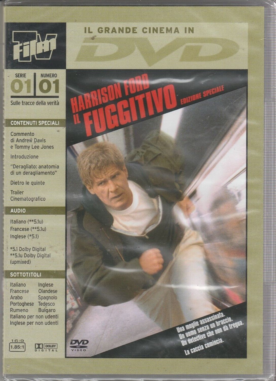 TeknoFilm - DVD Harrison Ford - IL FUGGITIVO di Andrew Davis (1993) - FILM TV