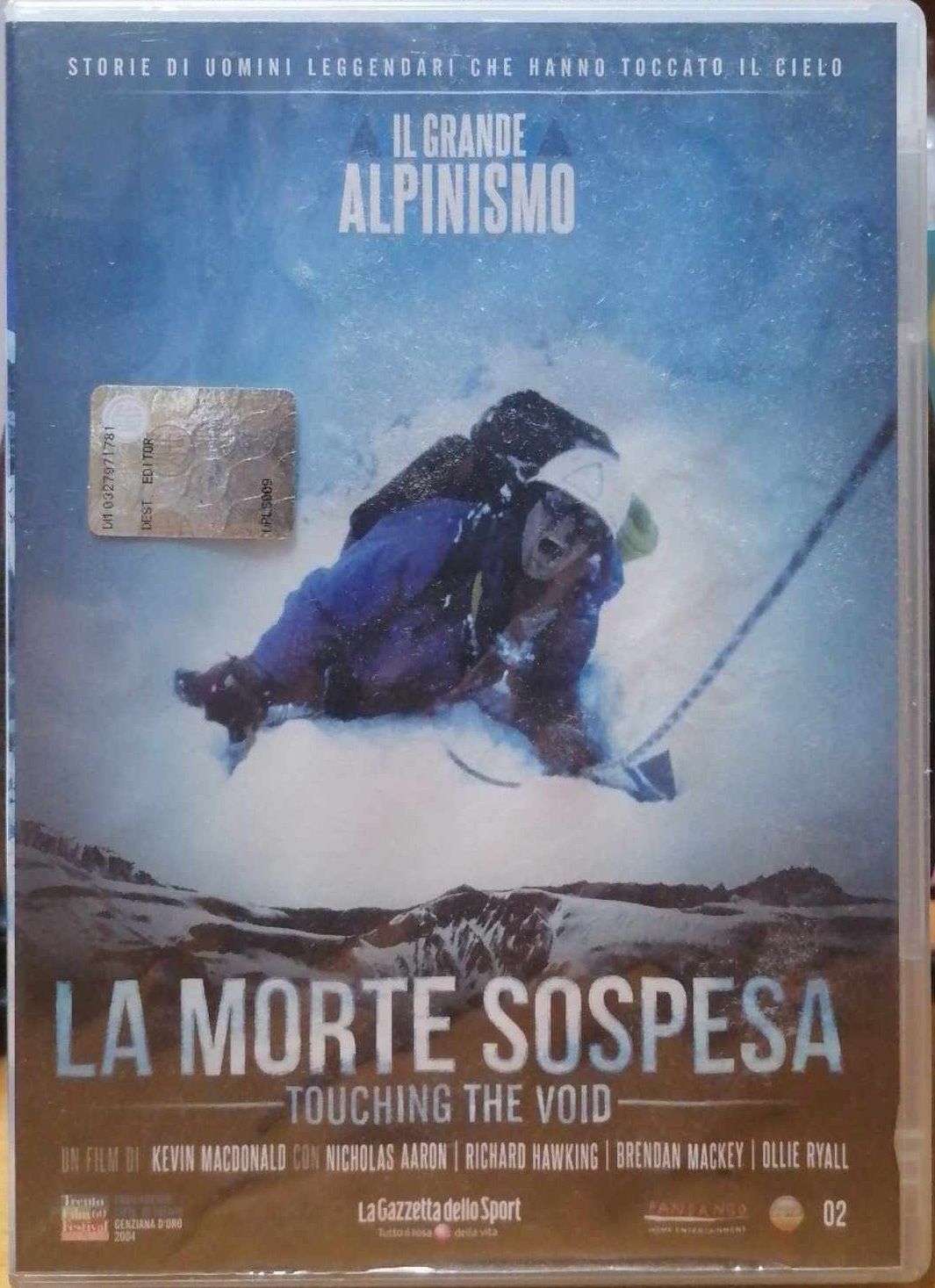 TeknoFilm – DVD – Il grande alpinismo Vol. 02 - LA MORTE SOSPESA - TOUCHING THE VOID (2012) - GAZZETTA DELLO SPORT
