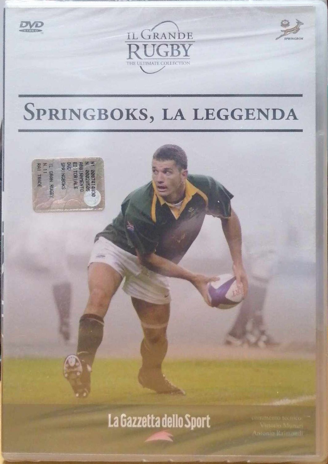TeknoFilm - DVD – IL GRANDE RUGBY Vol. 11 - SPRINGBOKS LA LEGGENDA - GAZZETTA DELLO SPORT