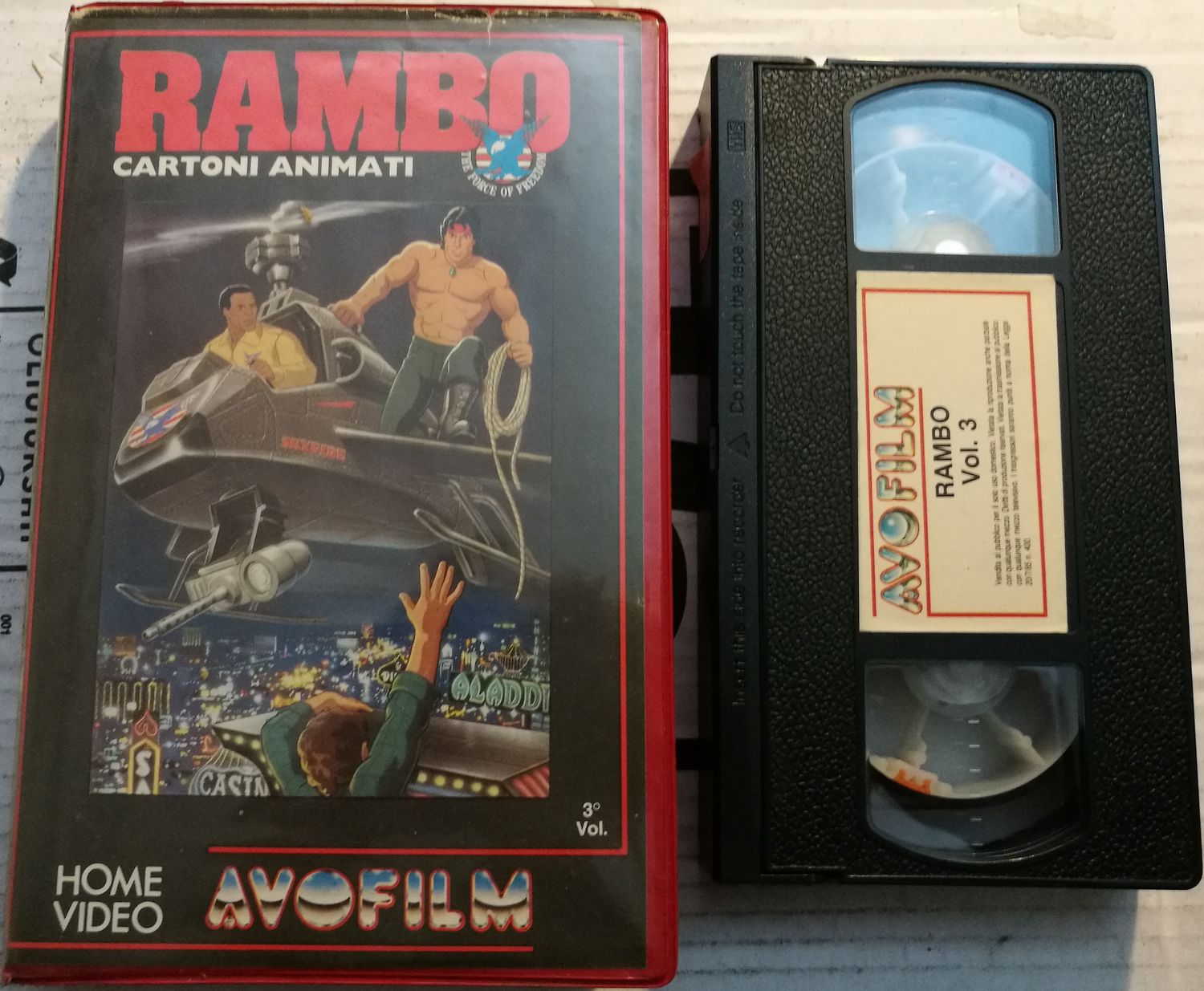 TeknoFilm - VHS – RAMBO - CARTONI ANIMATI Volume 03 di A.A.V.V. (1986) - AVOFILM (INEDITO IN DVD)