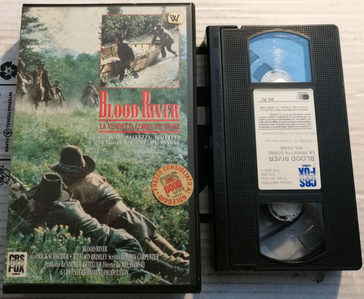 TeknoFilm - VHS – BLOOD RIVER - LA VENDETTA CORRE SUL FIUME di Mel Damski (1991) - CBS FOX (INEDITO IN DVD)