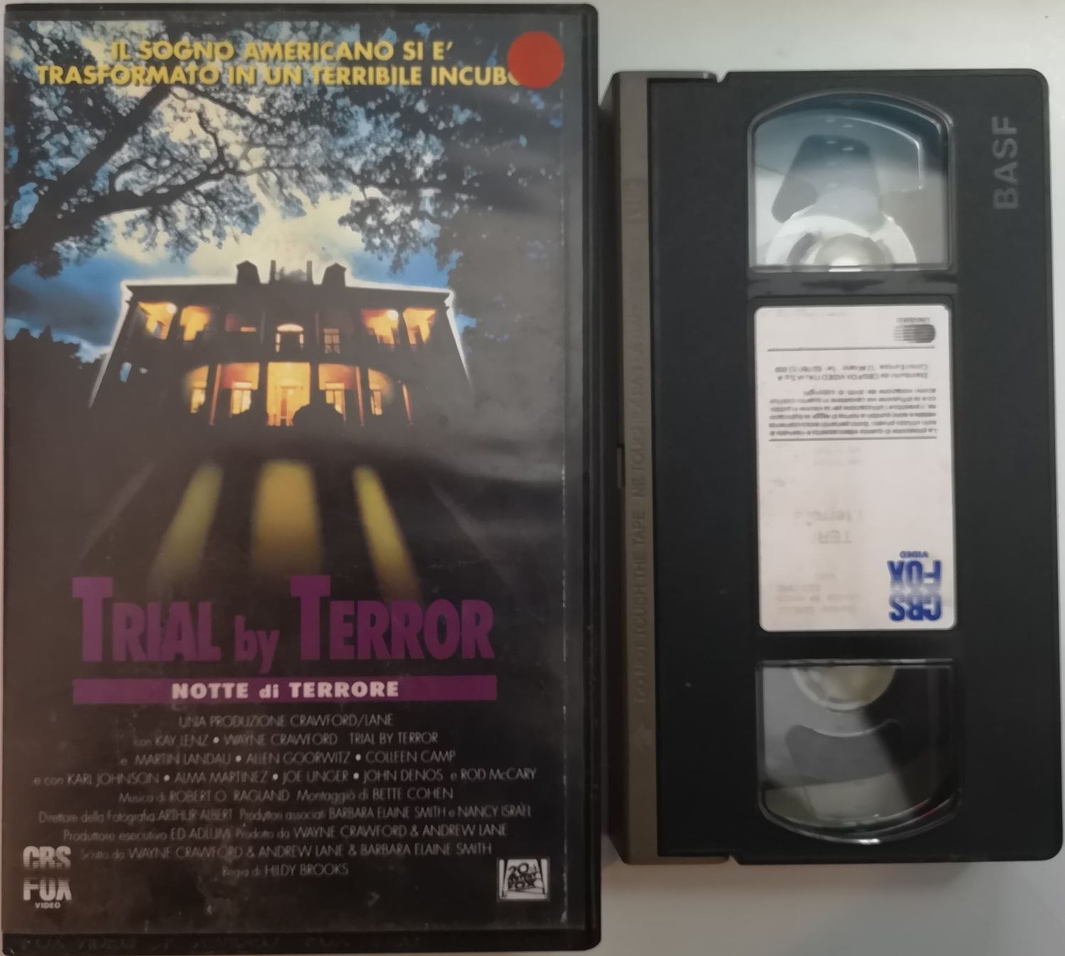 TeknoFilm - VHS – NOTTE DI TERRORE - TRIAL BY TERROR di Hildy Brooks (1983) - CBS FOX  (INEDITO IN DVD)
