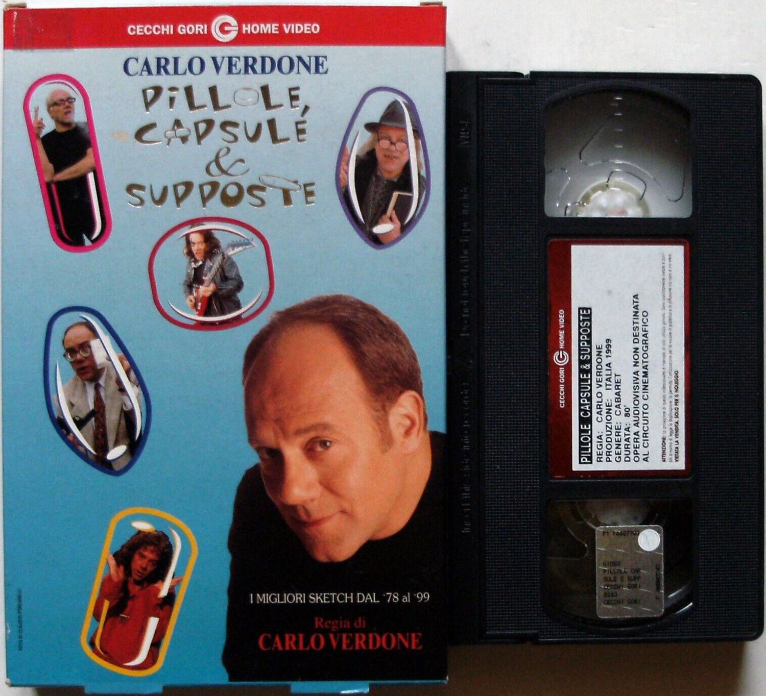 TeknoFilm - VHS – CARLO VERDONE - PILLOLE, CAPSULE E SUPPOSTE di Carlo Verdone (1999) - CECCHI GORI HOME VIDEO (INEDITO IN DVD)