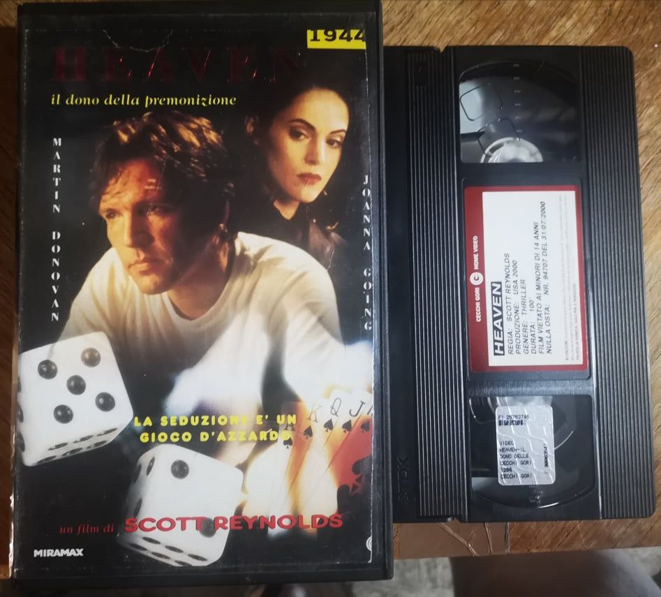 TeknoFilm - VHS (Copertina tagliata) – HEAVEN - IL DONO DELLA PREMONIZIONE di Scott Reynolds (1999) - CECCHI GORI HOME VIDEO (INEDITO IN DVD)