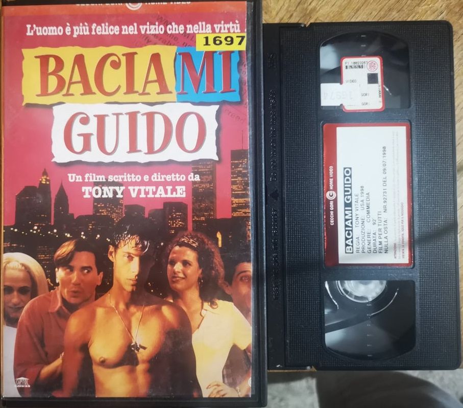 TeknoFilm - VHS (Copertina tagliata) – BACIAMI GUIDO di Tony Vitale (1997) - CECCHI GORI HOME VIDEO (INEDITO IN DVD)