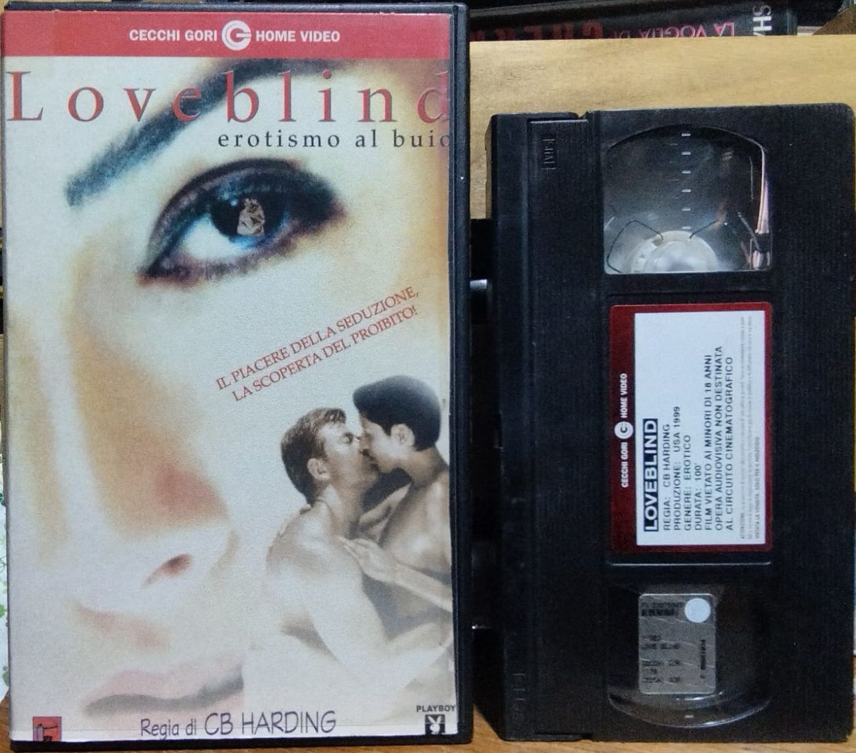 TeknoFilm - VHS (Copertina tagliata) – LOVEBLIND - EROTISMO AL BUIO di CB Harding (1999) - CECCHI GORI HOME VIDEO (INEDITO IN DVD)
